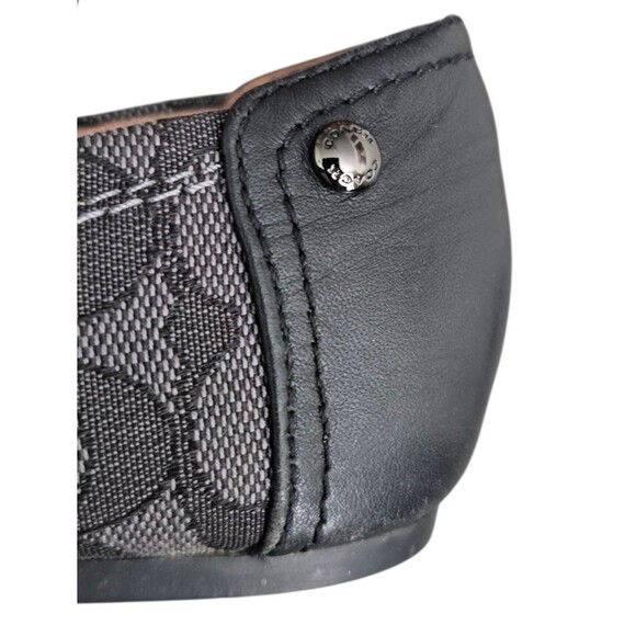 Coach Chelsea Shoes Womens Size 7.5B Jacquard Signature Flats Black Gray - Picture 7 of 13